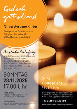 ökum. Gedenkgottesdienst für verstorbene Kinder